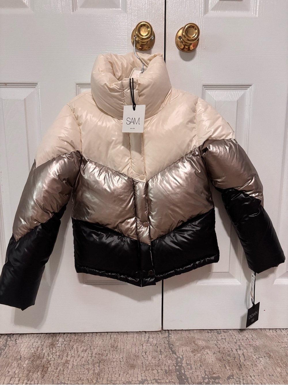 SAM. Colorblock Quilted Puffer Jacket  girls size 12